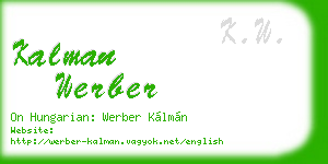 kalman werber business card